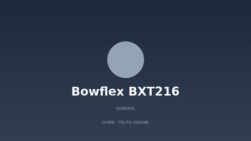Bowflex BXT216