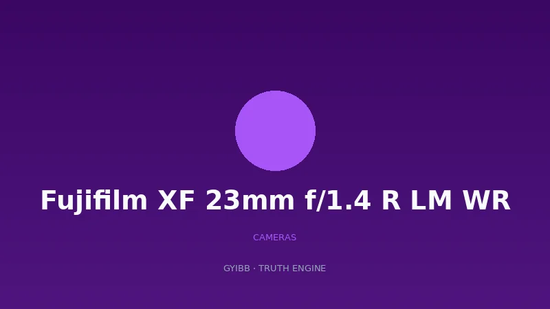 Fujifilm XF 23mm f/1.4 R LM WR