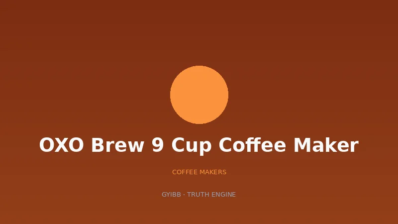 OXO Brew 9 Cup Coffee Maker
